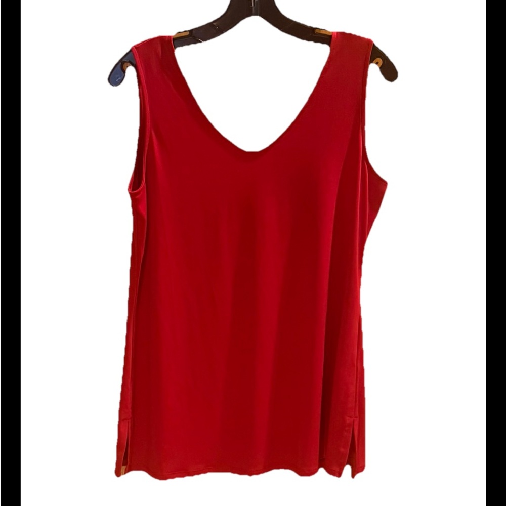 Alisha D Red Tank Top Tunic Size Medium